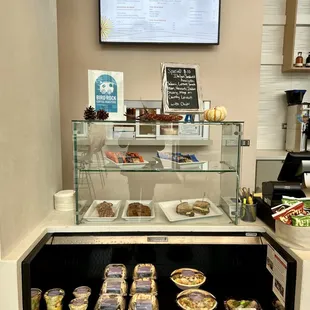 Freshly made grab and go sandwiches, salads, and snacks