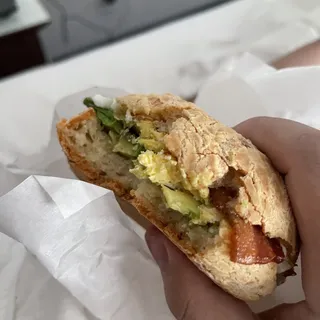 PDQ Fried Egg, Avocado, and Bacon