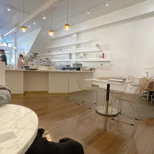 Seating area in the back of the cafe after paying