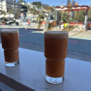 Orange, Strawberry, and Apple