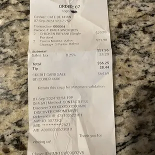 Receipt