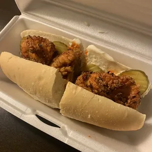 Honey siracha chicken banh mi