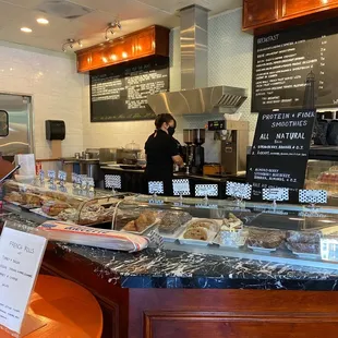  counter with a variety of pastries