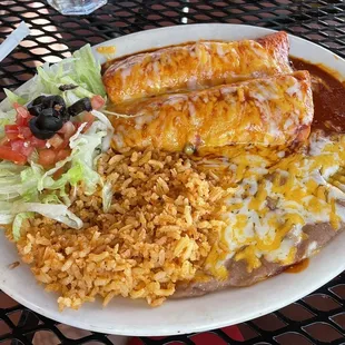 2 enchilada combo plate