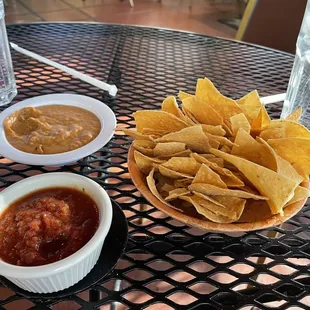 Complimentary chips and salsa