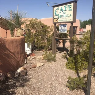 the entrance to the restaurant