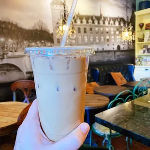 Iced Dirty Chai Latte w/ oat milk