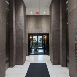 front door-- hidden inside elevator lobby