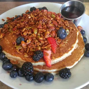 Oatmeal Wheat Pancakes