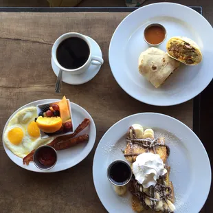 Burrito, banatella French toast!