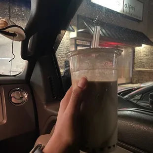 Vanilla black milk tea w/boba