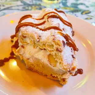 a piece of cake on a plate