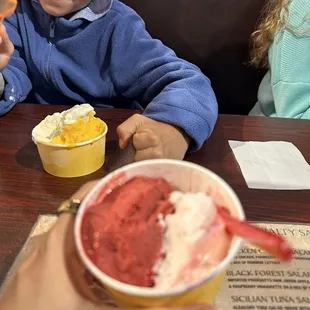 Half eaten combo of Wild Berry and Grapefruit. 10/10