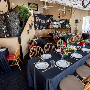 a table set for a party