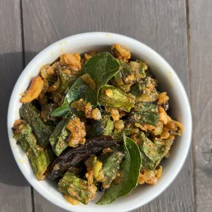 Bindi ( oakra) cashew fry
