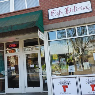 the front of the restaurant