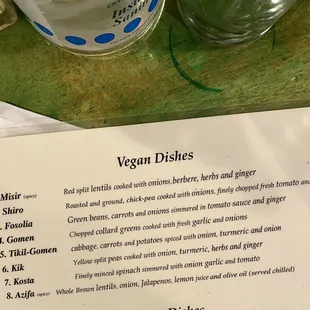All the vegan dishes served on Vegan Signature Plate Combo.  Yummy