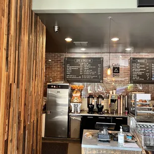 a view of the kitchen and counter area