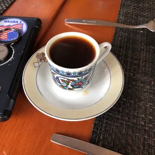 Turkish coffee! Can&apos;t go to a Turkish restaurant without trying their coffee ;)