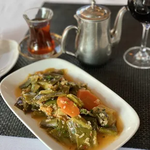Leeks with veggies