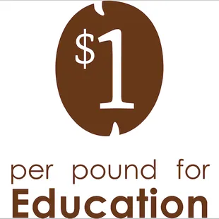 For each pound of coffee sold retail, we donate $1 to education charities. Half to the country of origin, &amp; half to the US.