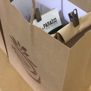 Coffee orders prepped and ready for home-delivery!