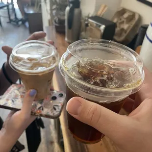 Latte and cold brew
