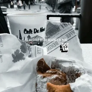 1 order of beignets and small Coffee