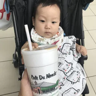 Frozen cafe au lait is a must!