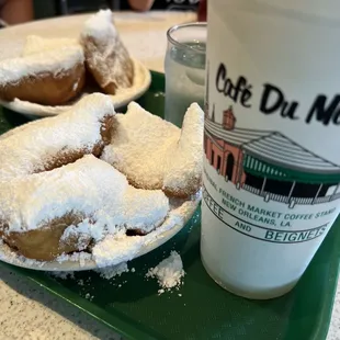 pastries and a cup of coffee