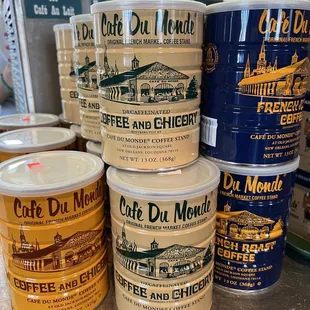 a variety of coffee and ice creams