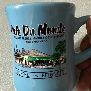 Blue coffee cup