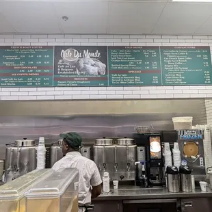 Menu board.