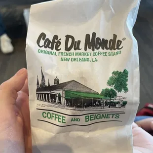 a bag of coffee