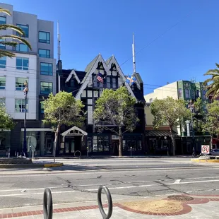 a view of a city street