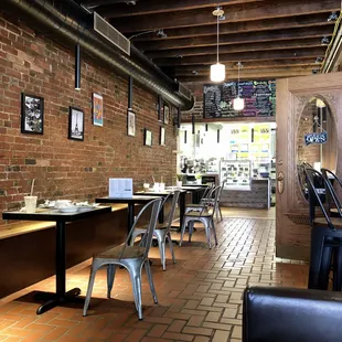 the interior of a cafe