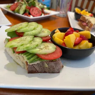Hummus and Avocado Tartine