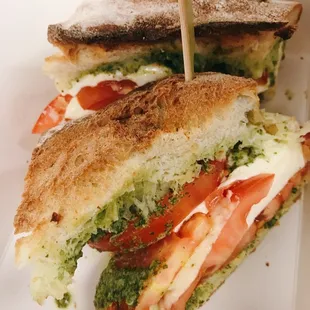 Went back again and got same thing "caprese" sandwich. This time took a picture before I devoured it!