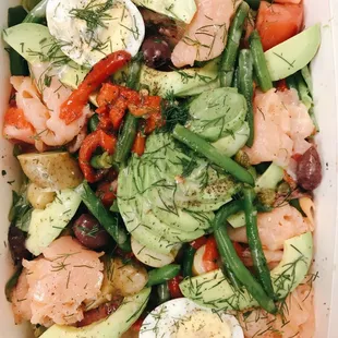 Niçoise salad. It's $20 but it's ALOT. Lasted me two meals.