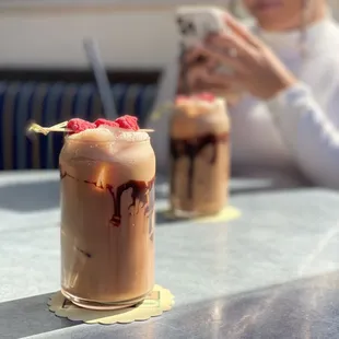 Nutella raspberry nitro latte