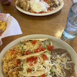 Chicken tacos and enchiladas soooo yummy!