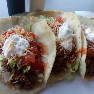 Homemade Beef Tacos.