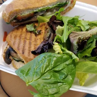 Veggie Panini and salad !