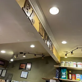 the interior of a coffee shop