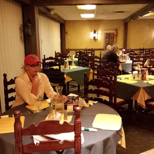 It's not crowded week nights.  The guacamole is very good,  excellent chips.