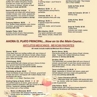 Café El Sol * Menu Page 1 of 3