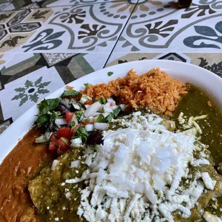 TOMATILLO VERDE ENCHILADAS