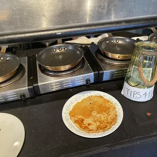 plates of food on a counter