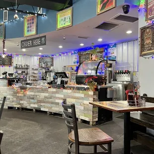 the interior of the restaurant