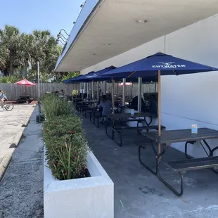 Café Eleven has six shaded picnic tables for enjoying a meal, beer, wine and the A1A beach vibe.
